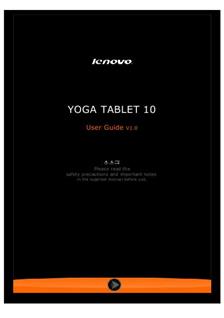 Lenovo Yoga Tablet 10 manual. Camera Instructions.